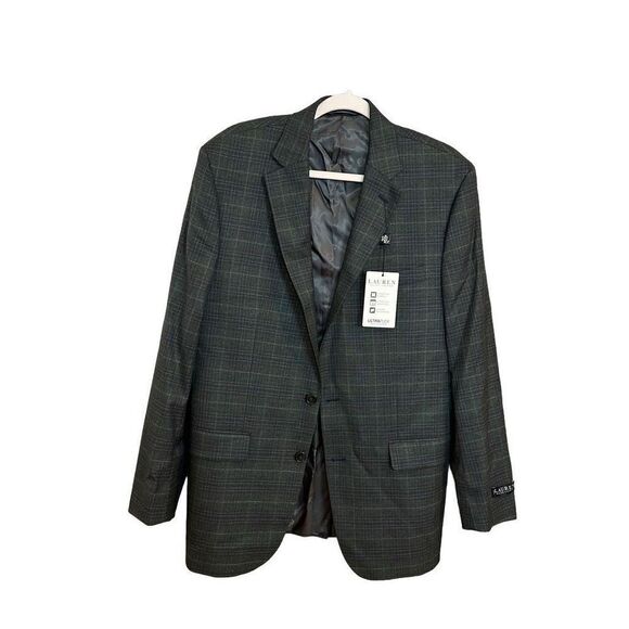 NWT Lauren Ralph Lauren Men's Plaid Lexington Classic Fit Sport Coat Size 42L - Picture 10 of 10